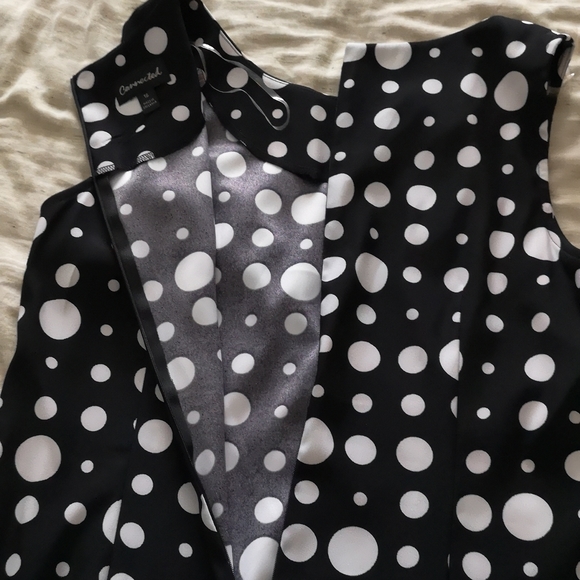 Polka dot black & white sheath dress - Picture 9 of 10
